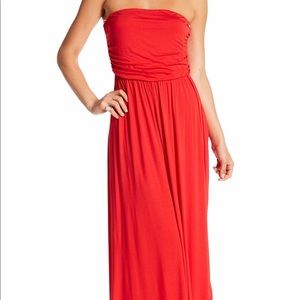 Strapless maxi dress